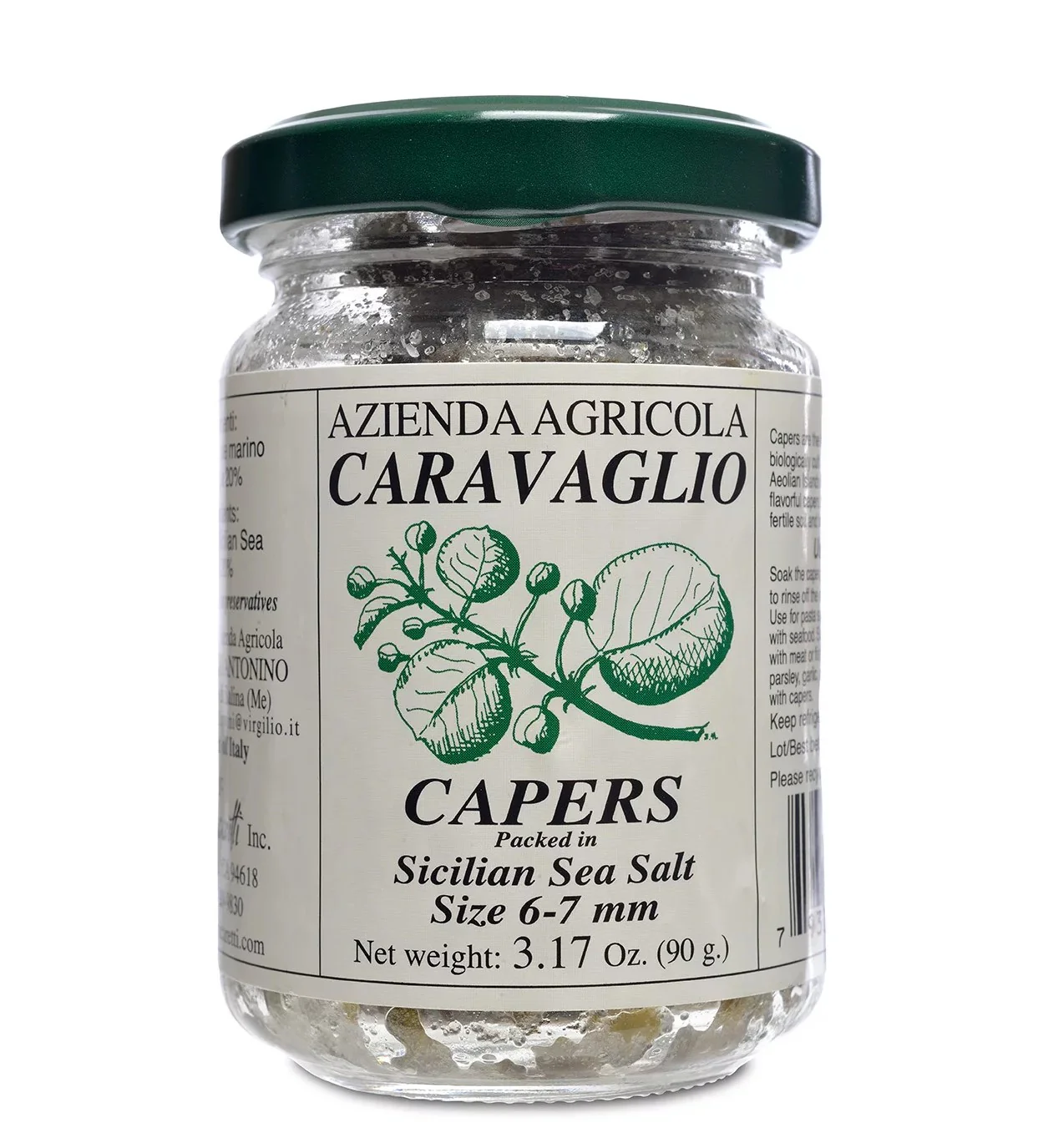 Caravaglio Capers in Sea Salt (90g)