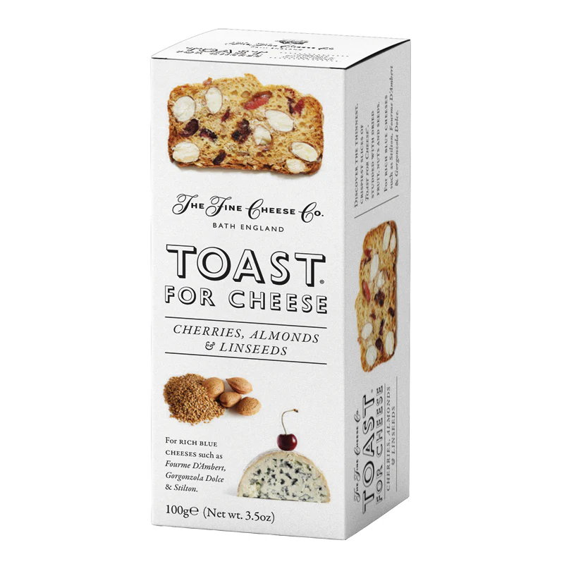 The Fine Cheese Company Cherry, Almonds & Linseed Toast Crackers (100g)
