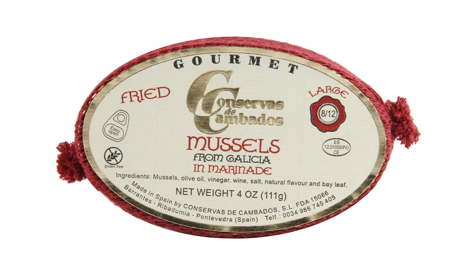 Conservas de Cambados Mussels in Pickled Sauce 8/12 (111g)