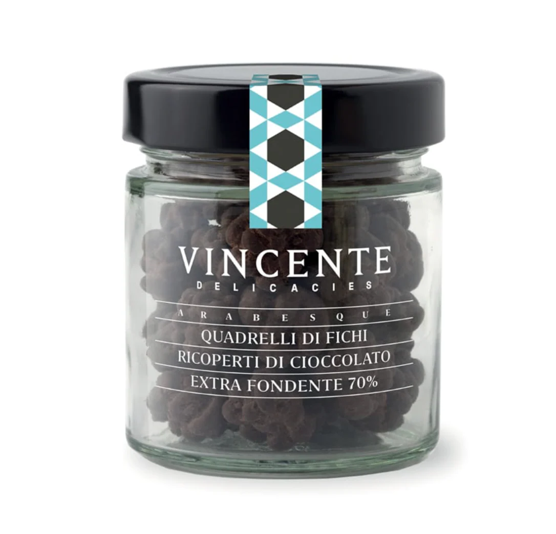 Vincente Delicacies Dark Chocolate Covered Fig Squares (100g)