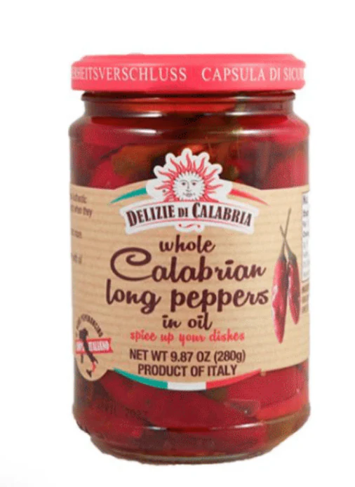 Delizie Whole Calabrian Chili Peppers (280g) - 12ea Case