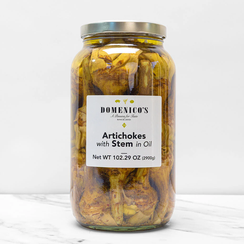 Domenico's Roman Artichokes with Stem in Oil - 2900g (102.29oz)