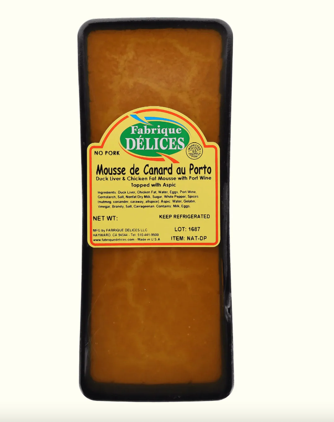 Fabrique Delices Duck Mousse with Port Wine - 3.5lb Piece