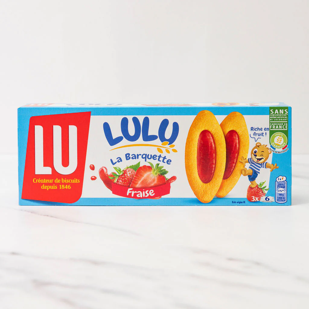 Lu - Lulu Barquette Strawberry Cookies (120g) - 20ea Case