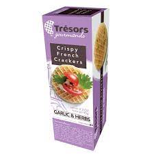 Tresors Crackers Garlic & Herb (95g) - 12ea Case