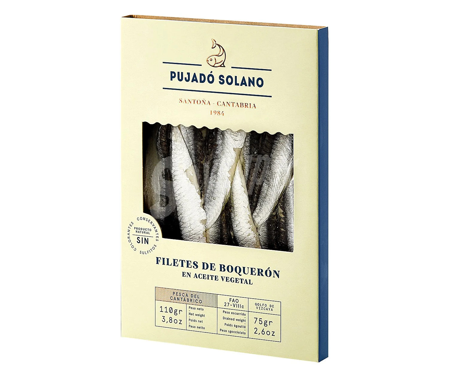 Pujado Solano White Anchovy Marinated in Vinegar & Sunflower Oil (75g)